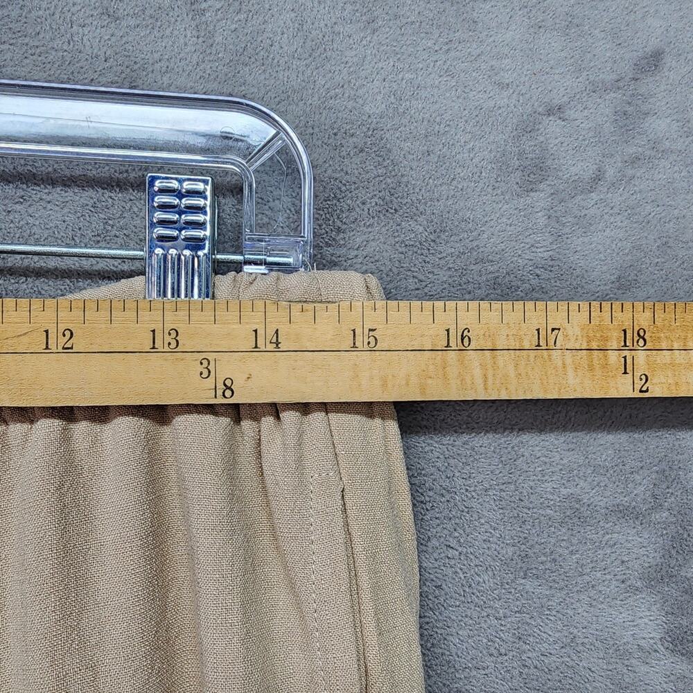 NWT Lillusory Wide Leg Pants Women Large Beige Linen Rayon Boho Elastic Lounge - Picture 10 of 12
